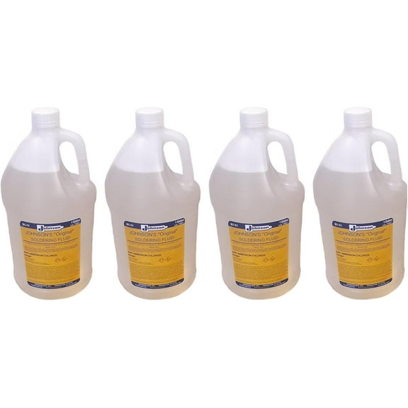 Soldering Liquid Flux set of 4 bottles 1 Gallons/each - Soldering Fluid 4 Gallons Total - Zinc Ammonium Chloride - AM Worldwide (4 Units)