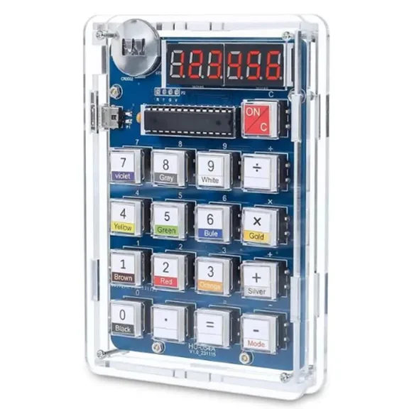 Soldering Practice Kit, 6 Digits DIY Calculator Kit USB/Battery Powered Desk Calculator Soldering Project Kits for College High School Learning Electronics and Home Office Use
