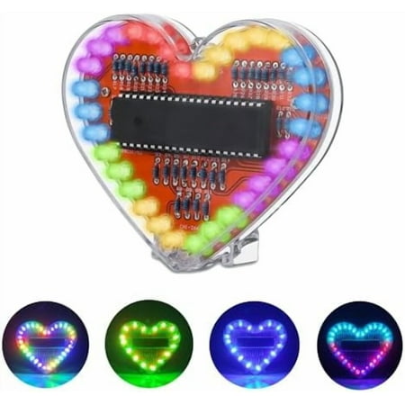 Soldering Practice Kit, ICSTATION Heart Shaped LED Light Soldering Project RGB LED DIY Electronic Kit for Beginners Diyers Student STEM Education and Father' Day Present$$Tools & Hardware Other