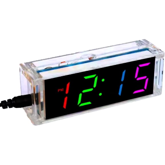 Soldering Practice Kits 4 Digital DIY Clock Kits Color Electronic Clock Kit Solder Practice Kit for Student Child