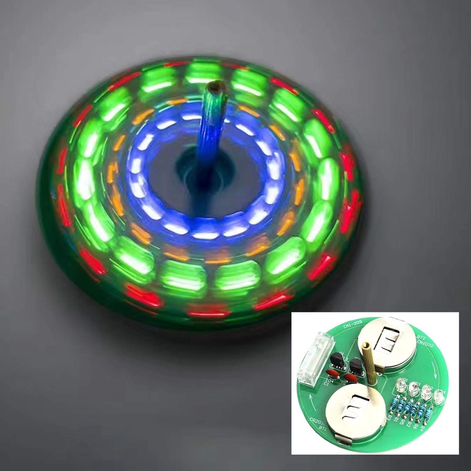Practike Led Device Ylutex Soldering Practice Kit LED Rotating Gyroscope DIY Electronics ...