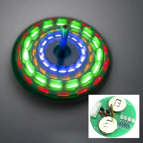 Soldering Project Soldering Practice Kit LED Rotating Desk Gyroscope DIY Kit Electronics Kit for Beginner