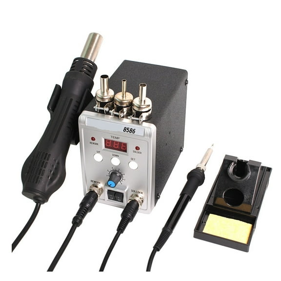 Soldering Station 8586 760W 2 In 1 Digital Display SMD Rework Hot Air Gun Solder Iron ESD Welding Desoldering Repair Tools ,High Temperature Resistant