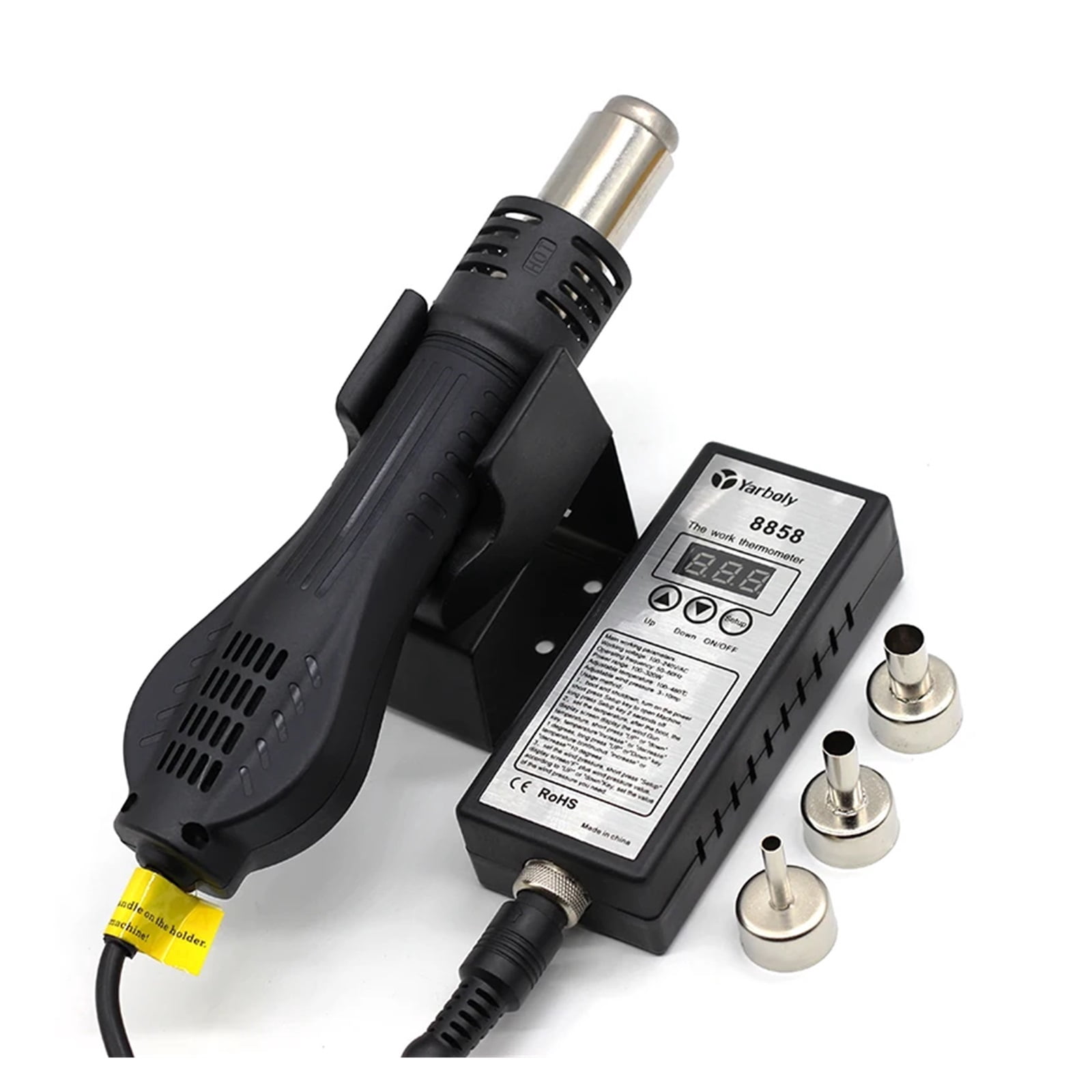 Soldering Station 8858 Portable Digital Hot Air Gun BGA Rework Solder Station Hot Air Blower Heat Gun Desoldering ,Variable Temperature