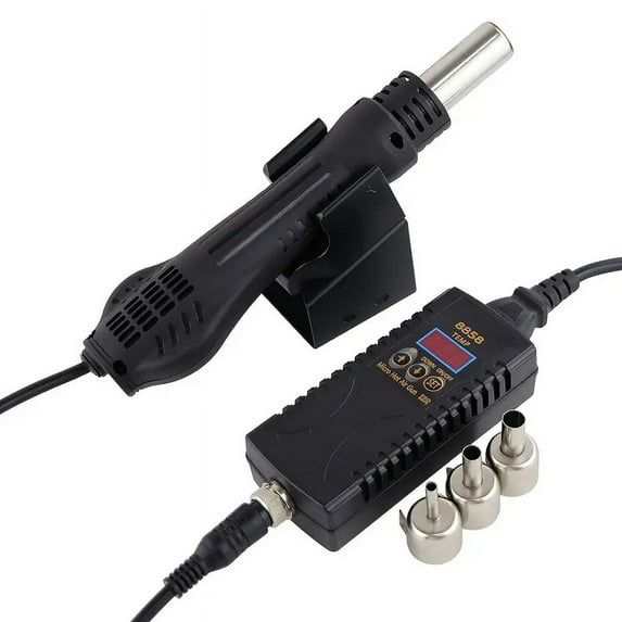 Soldering Station Digital Temperature Adjustable 2 In 1 SMD Soldering Iron Hot Air Gun Soldering Rework Repair Toolsfor PCB IC,8858
