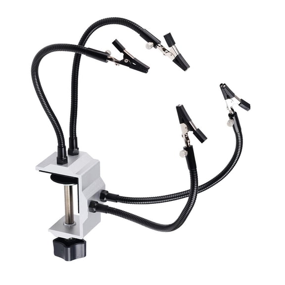 Soldering Third Hand 4 Flexible Universal Arms Tabletop Clamp Base Helping Hands For Repair Arts Craft Soldering