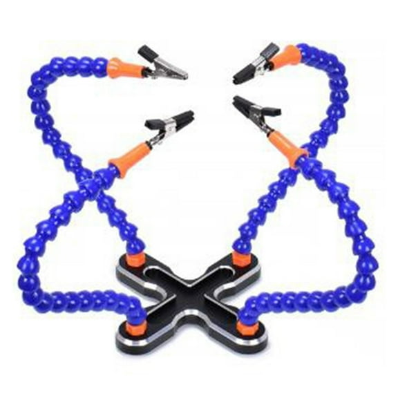 Soldering Third Hand 4Pc Flexible Arms Welding Helping Stand Repair Holder Tool Multifunctional Metal Base Welding Solder