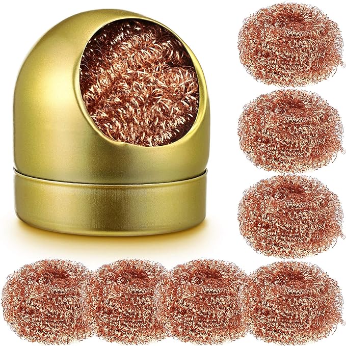 Soldering Tip Cleaner Set Solder Iron Tip Cleaning Wire and Brass Tip