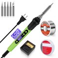 thumbnail image 1 of Soldering iron, 120W Soldering Gun, 9-in-1 Soldering Kit LCD Adjustable Temperature 392-932℉ & Thermostatic Design, Soldering Iron Kit with 5PCS Soldering Tips, Wire,Sponge,Flux, 1 of 7