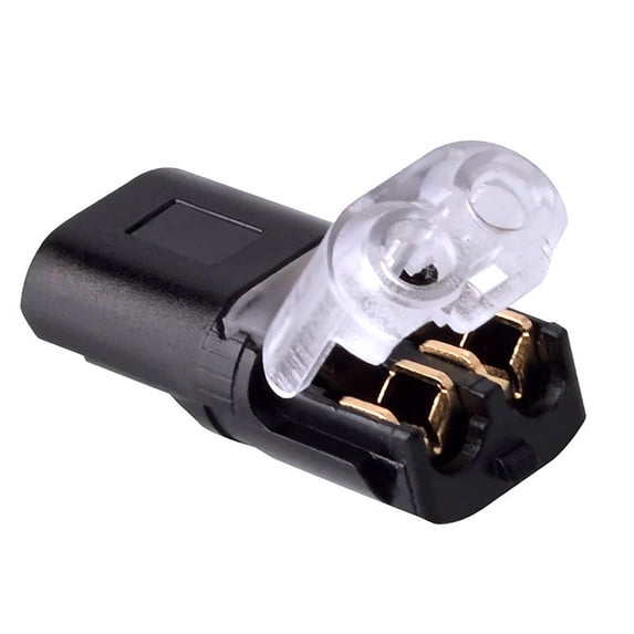 Solderless 2-Pin LED Wire Connectors with Locking Buckle, Quick Splice Lever Wire Terminal for 22-18 AWG, No Stripping Tool for Lights, Appliances, Pack of 1, By Preplabs