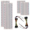 thumbnail image 1 of Solderless Breadboard Kit 2 Pcs 830 Tie Points + 2Pcs 400 Set 65Pcs Flexible Jumper Wires, 1 of 4