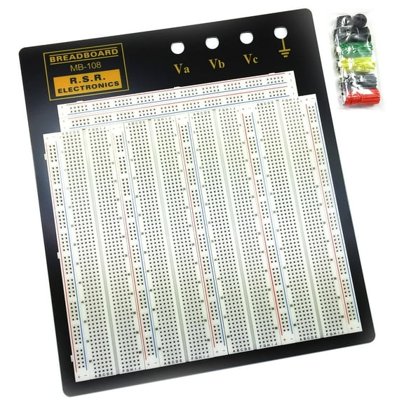 Solderless Breadboard MB108 10.2" x 9.4", 3220 tie points, 4 binding posts