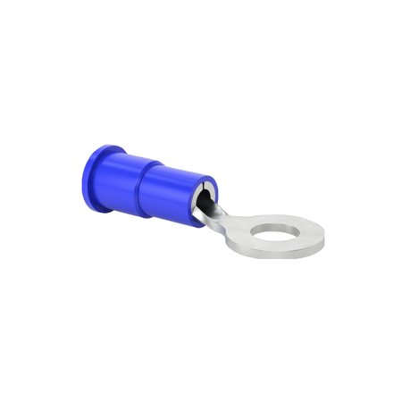 Solderless Ring Terminal Blue Ends # 8, Pack of 50