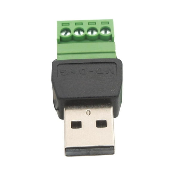 Solderless USB Connectors Male Terminals Block Connectors 4Pin DIY Adapter