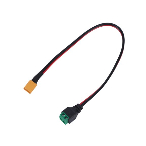 Solderless XT30 Power Cable, 30Cm 2Pin Terminal Block Adapter for Wiring and FPV Equipment Tasks Use