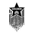 thumbnail image 1 of Soldier American Soldier Star Flag Silhouette Design Wall Art Sticker Designs Vinyl Stickers For Home House Walls Rooms Windows Bedroom Decoration Size (12x12 inch), 1 of 3