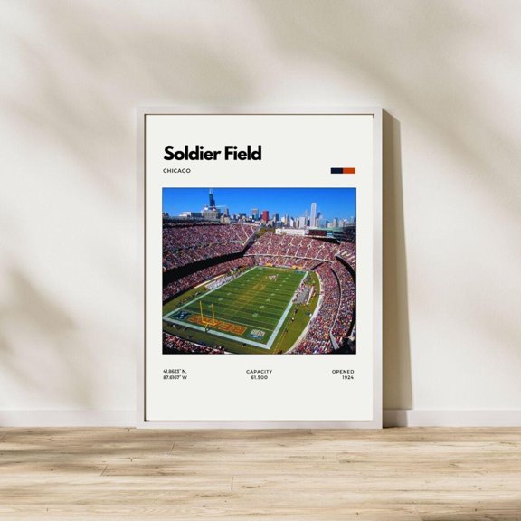 Soldier Field Chicago Chicago Bears Stadium Print, Unframed Poster