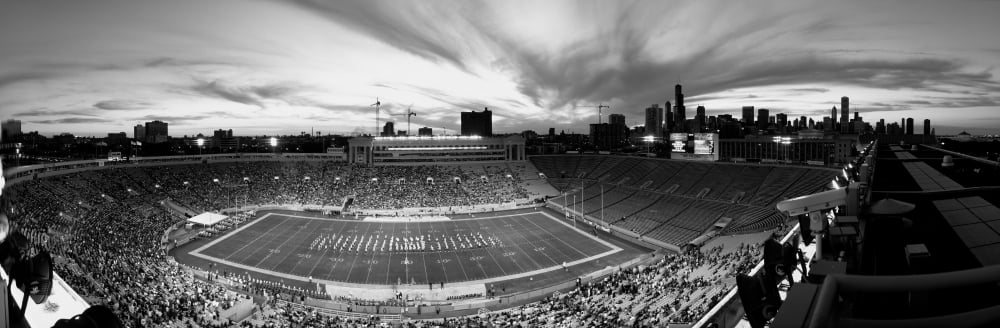 Soldier Field Football Chicago Illinois USA Canvas Art - Panoramic Images (12 x 36)