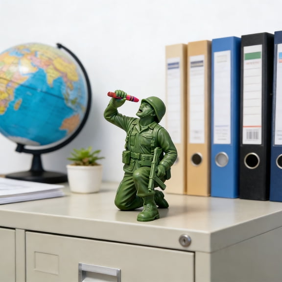 Soldier Figurine，Plastic Army Model Ornament for Desk Shelf Display，Collectible Decoration for Military Enthusiasts，Home Office Decor(Green,A)