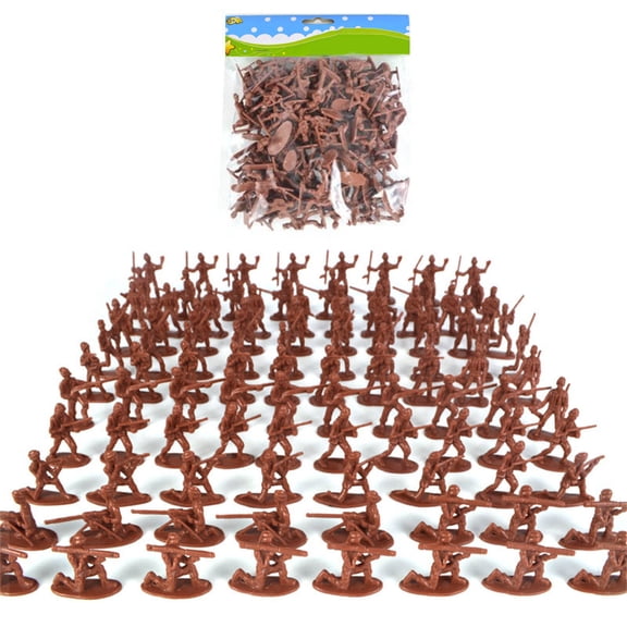 Soldier Playset for Children 100Pieces/bag Plastic Combat Men Kids Pretend Collection Combat Figurine Toy for Boys