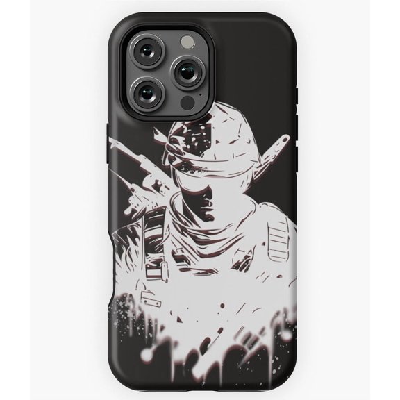 Soldier W Military Design Phone Case for iPhone 16 15 14 13 12 11 Pro Max