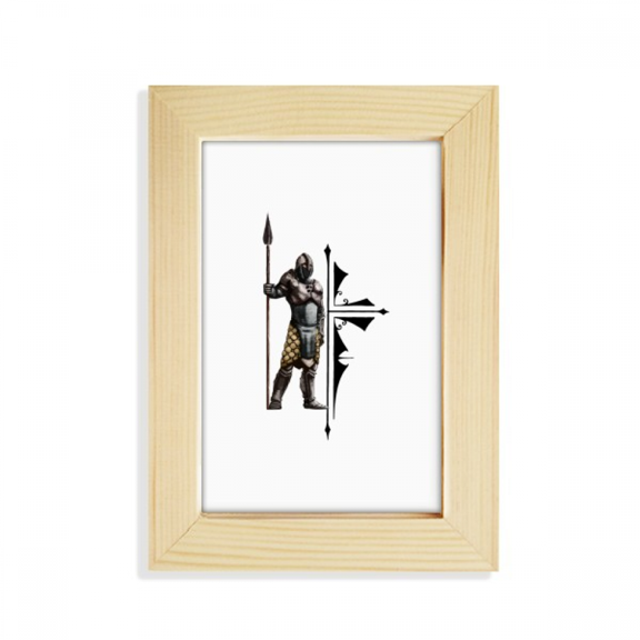 Soldier Weapons Guard Shelf Desktop Display Photo Frame Picture Art Painting 5x7 inch