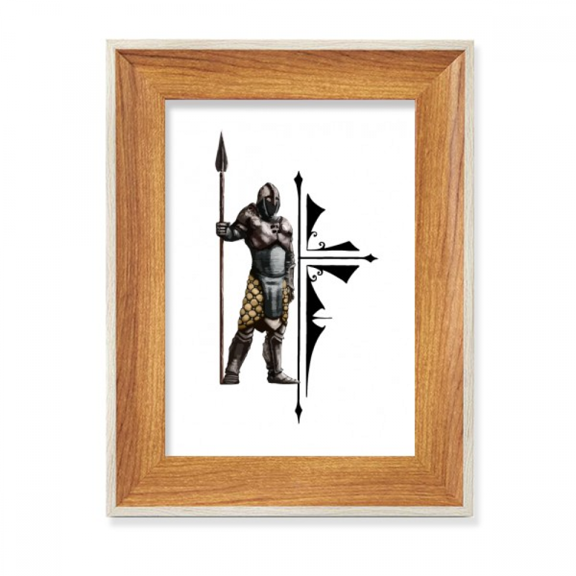 Soldier Weapons Guard Shelf Desktop Wooden Photo Frame Display Picture Art Painting Multiple Sets