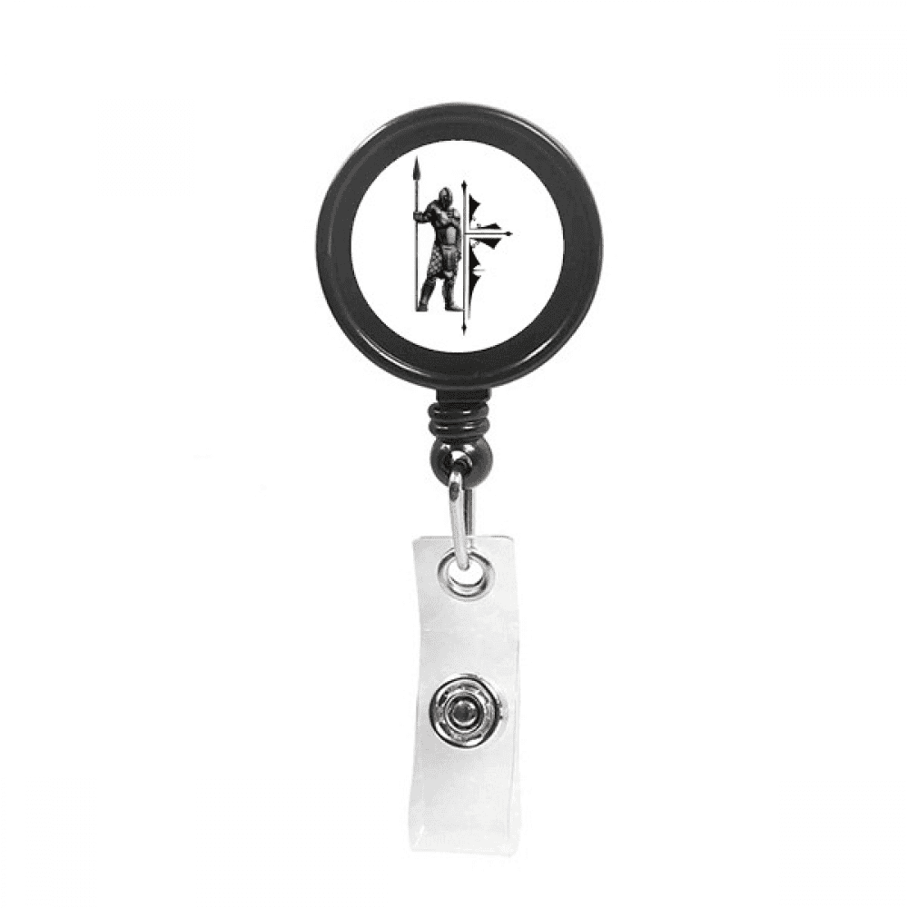 Soldier Weapons Guard Shelf Retractable Keychain Badge Holder ID Badge
