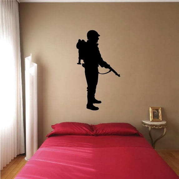 Soldier with Gear Decal - 36 Inches