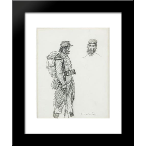 Soldiers 20x24 Framed Art Print by Theophile Steinlen