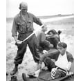 thumbnail image 1 of Soldiers Aided By Corpsmen After Their Tank Hit A Land Mine During The Philippine Invasion. Oct. 20 History, 1 of 2