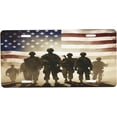 thumbnail image 1 of Soldiers American Flag License Plate Front Car Novelty Auto Plate Car Tag Vanity Gift Decorative Plate for Women/Man 12x6 inch Wall Decor, 1 of 12