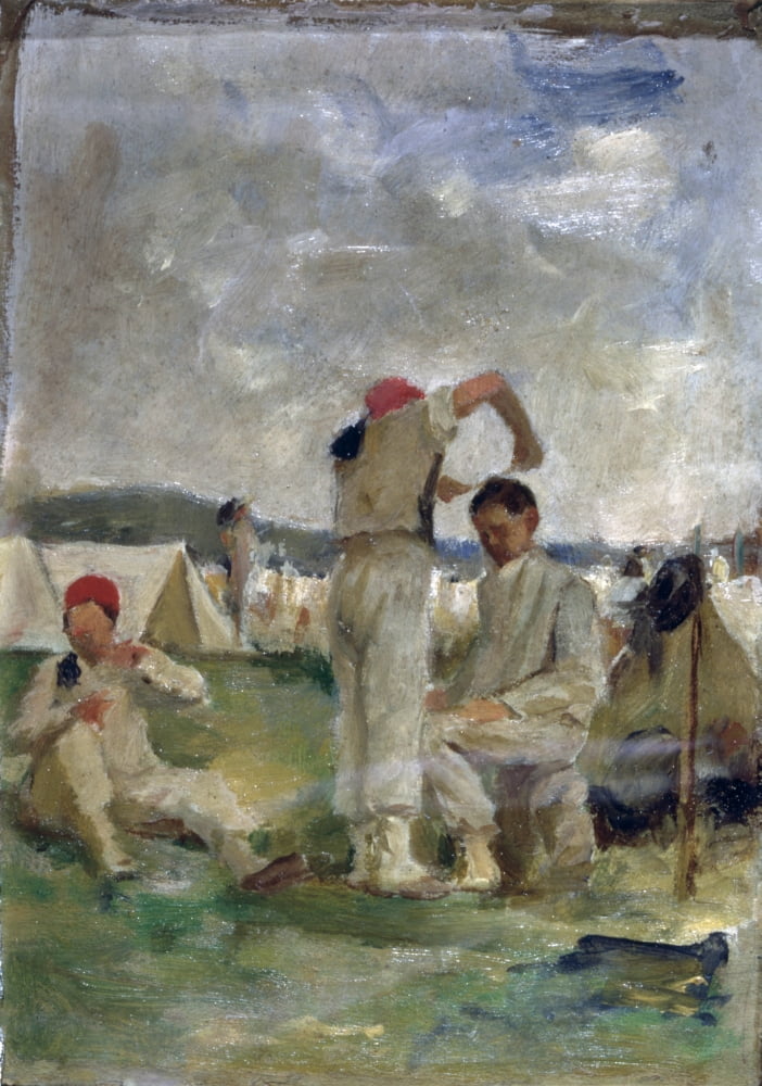 Soldiers At The Camp (Soldati Al Campo) Canvas Art - (24 x 36)