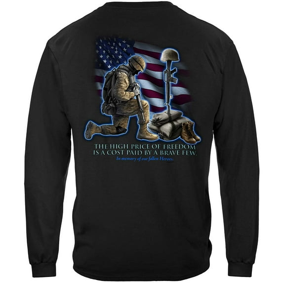 Soldiers Cross Long Sleeve T-shirt by , Black