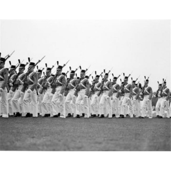 Soldiers Marching in Parade Formation Poster Print - 18 x 24 in.