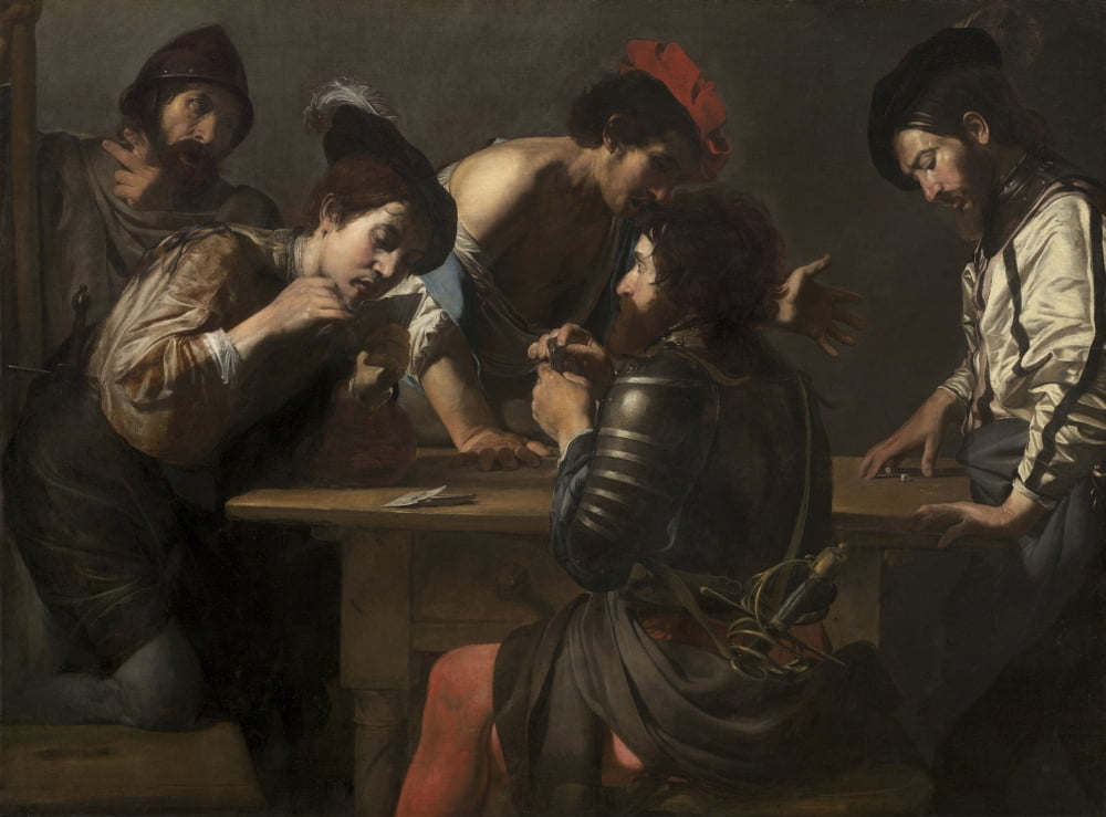 Soldiers Playing Cards And Dice (The Cheats) Canvas Art - (36 x 24)