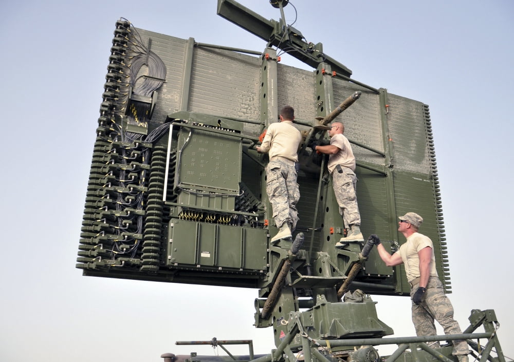 Soldiers set up a TPS-75 radar Canvas Art - Stocktrek Images (33 x 24)