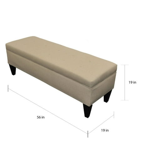 Sole Designs Brooke Bonjour 10-button Tufted Storage Bench Natural Made To Order, Storage