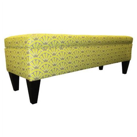Sole Designs Brooke Bonjour Designer 10-button Tufted Storage Bench Wassabi Made To Order, Storage