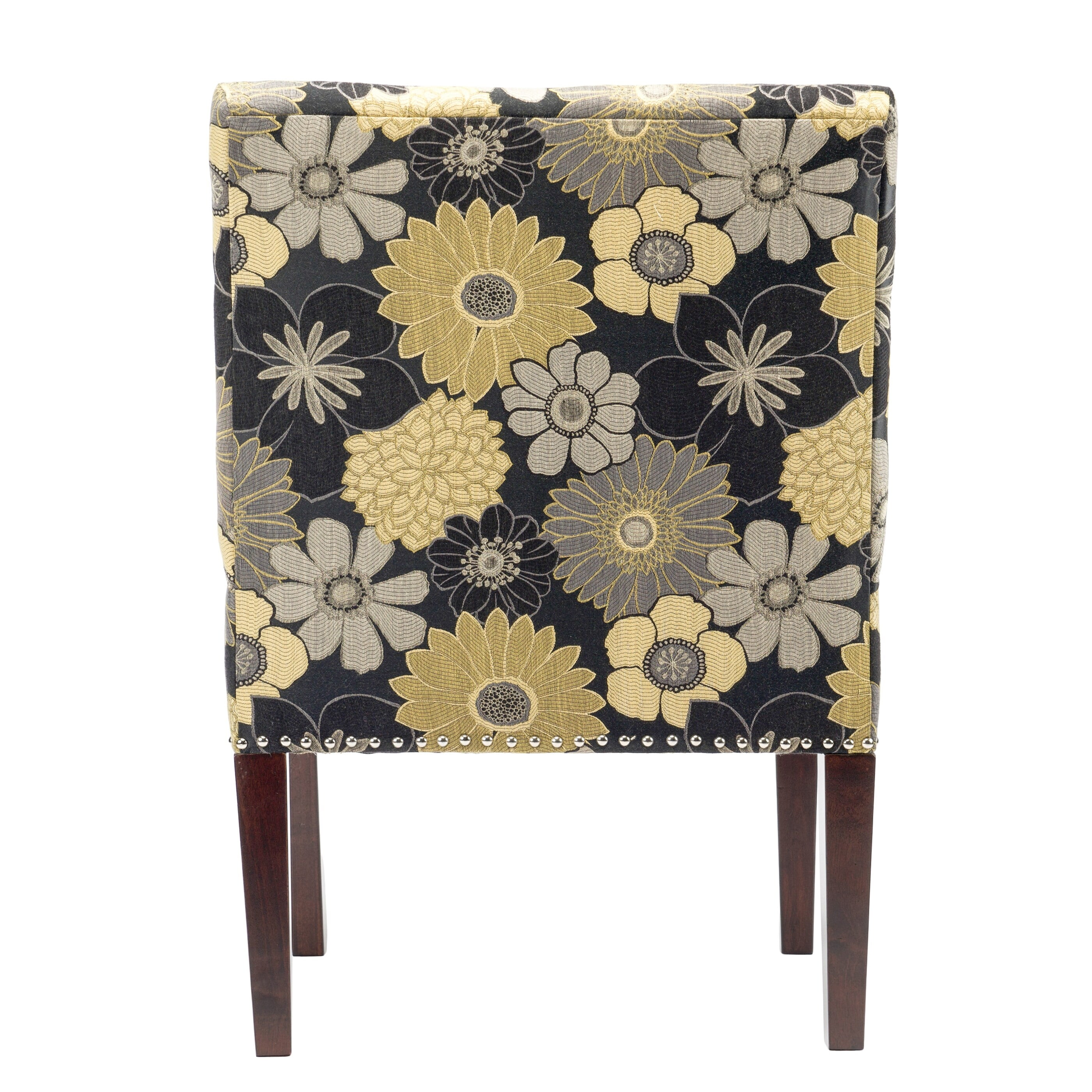 Samantha Multicolor Floral Upholstered Wood Slipper Accent Chair