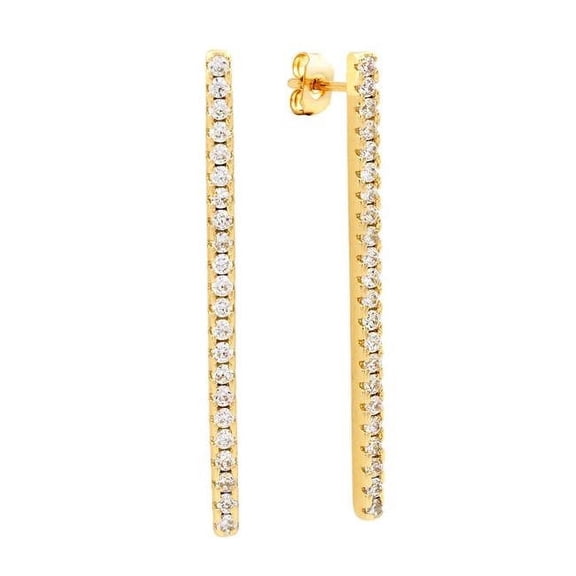 Sole Du Soleil SDS10719EO Lily Collection Womens 18k Yellow Gold Plated Bar Drop Fashion Earrings