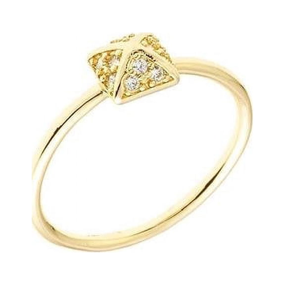 Sole Du Soleil SDS10825R5 Lupine Collection Womens 18k Yellow Gold Plated Fashion Geo Ring - Size 5