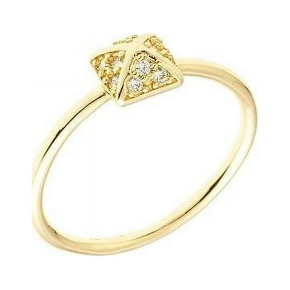 Sole Du Soleil SDS10825R9 Lupine Collection Womens 18k Yellow Gold Plated Fashion Geo Ring - Size 9