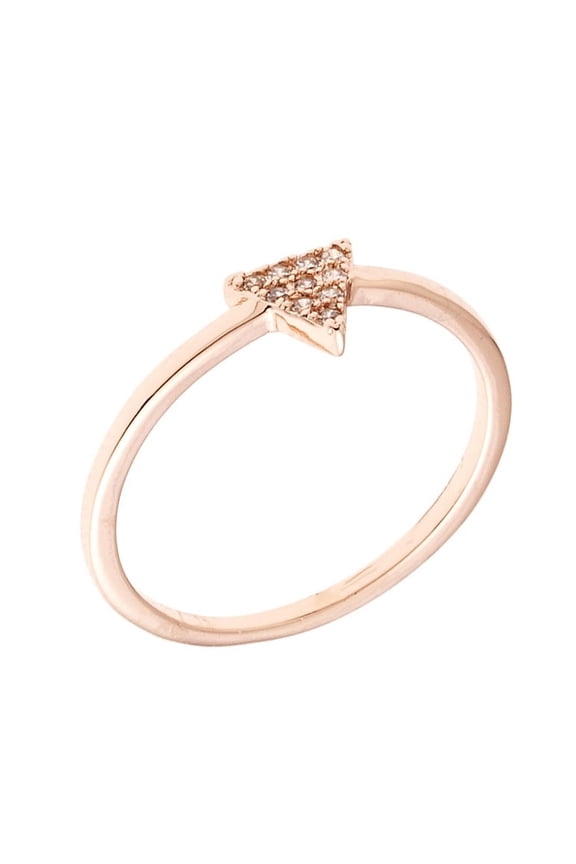SDS10827R6 Lupine Collection Womens 18k Rose Gold Plated Stackable Triangle Fashion Ring - Size 6