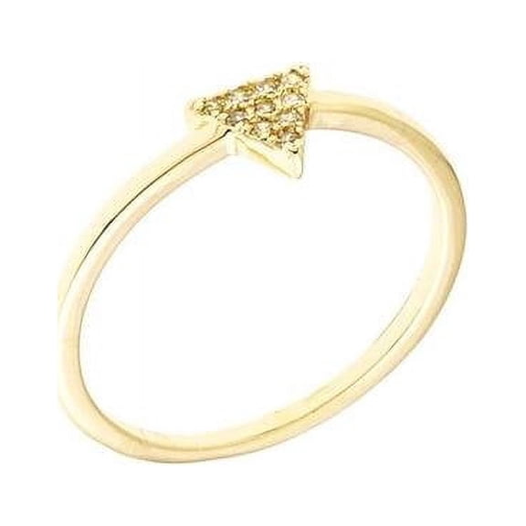 Sole Du Soleil SDS10828R6 Lupine Collection Womens 18k Yellow Gold Plated Stackable Triangle Fashion Ring - Size 6