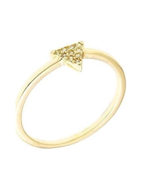 SDS10828R7 Lupine Collection Womens 18k Yellow Gold Plated Stackable Triangle Fashion Ring - Size 7