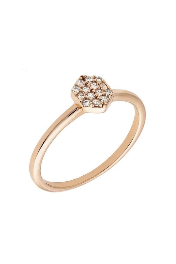 SDS10852R5 Daffodil Collection Womens 18k Rose Gold Plated Stackable Fashion Ring - Size 5