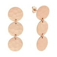 thumbnail image 1 of Sole du Soleil Women's 18K Gold Plated Hammered Tripple Circle Earrings, 1 of 3