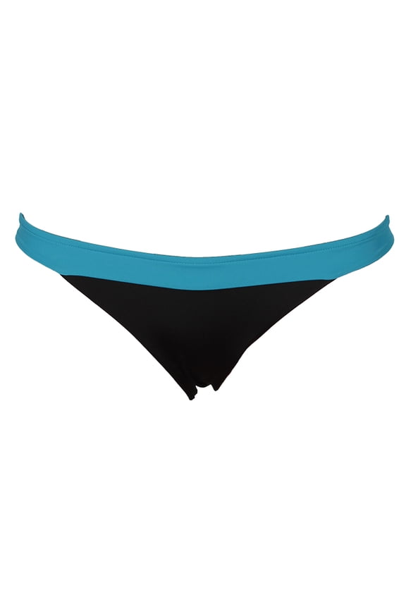 Sole East Black Teal Kuta Colorblocked Hipster Bikini Bottom XS