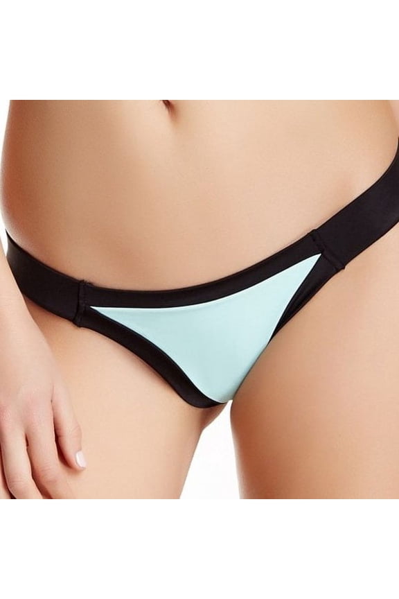 Sole East GREEN/BLACK Women's Sobe Triangle Bikini Bottom, M